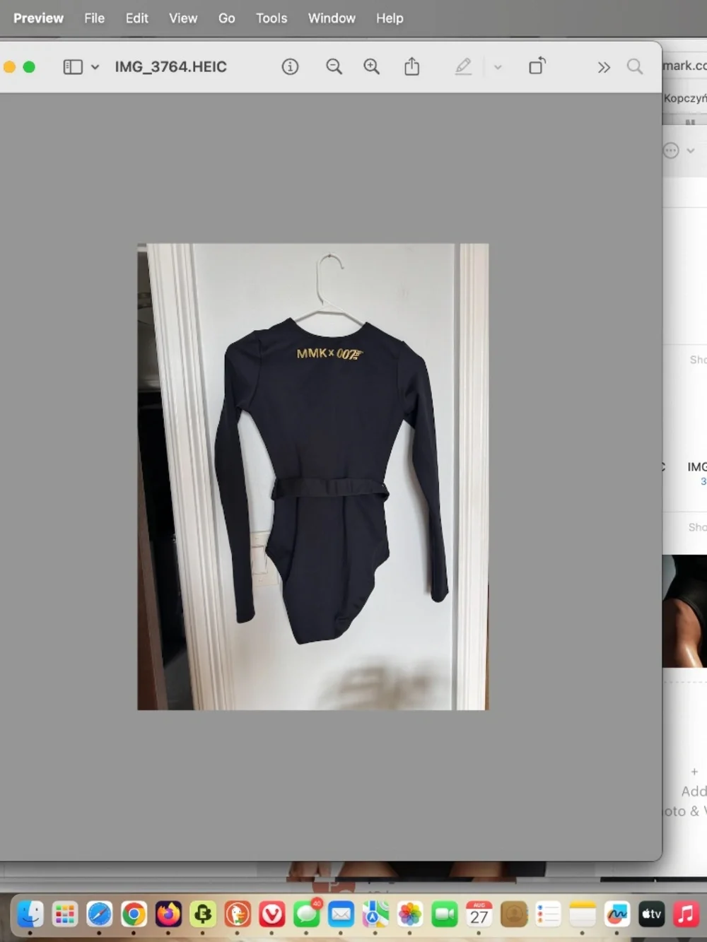 Michael Kors Black MMK x 007 Scuba Zip-Up Swimsuit in Size 6